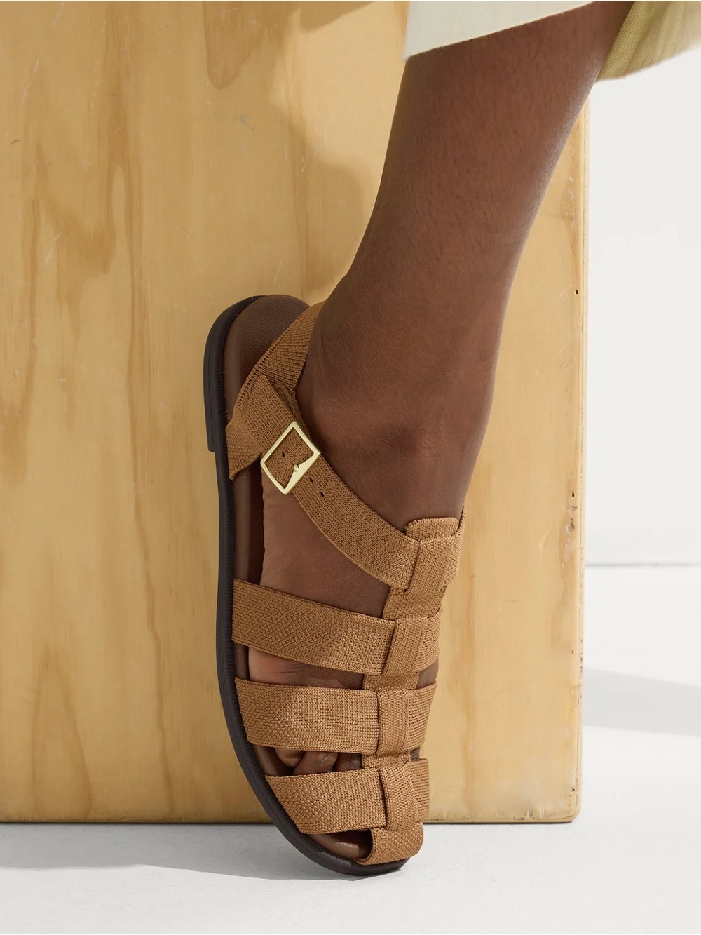 Rothy's Tan Woven Strappy Sandal - Picture 6 of 8
